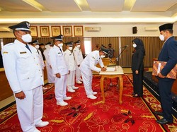 Lantik Kades di Banyuwangi Ipuk Imbau Bikin Budaya Kerja Inovatif