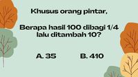 Soal Matematika Sederhana Ini Sering Bikin Orang Kecele, Bisa Kamu Jawab?