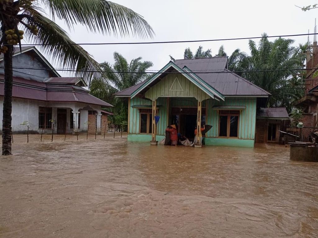 Banjir 1,5 Meter Rendam Permukiman di Pesisir Selatan Sumbar