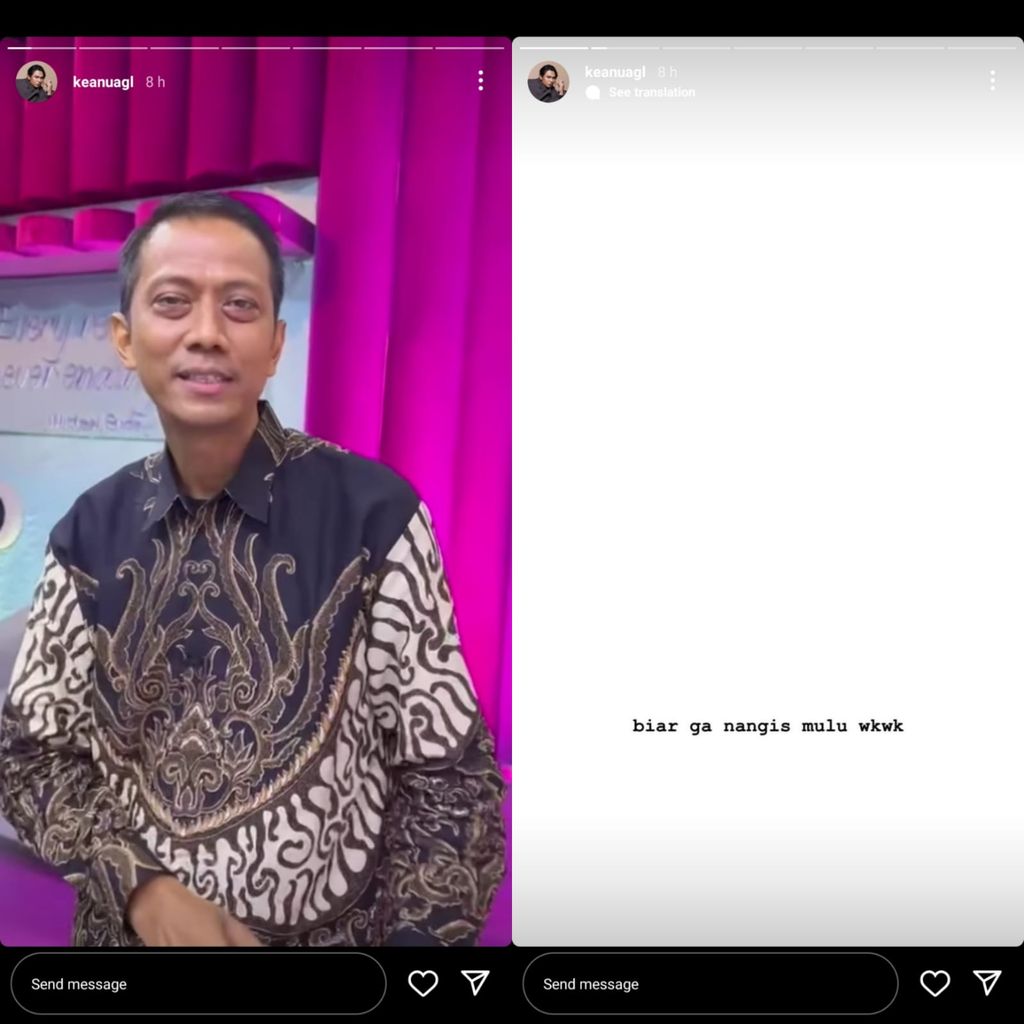 Keanu mendapatkan suntikan semangat dari Doddy Sudrajat