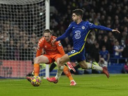 Christian Pulisic, penyerang sayap Chelsea juga sempat masuk dalam rumor peminjaman Barcelona (AP)