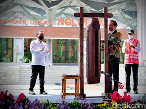 Momen Jokowi Terpukau Terminal Bandara Ngloram Bak di Hutan Jati