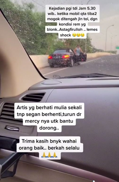 Agus Kuncoro Bantu Dorong Mobil Mogok Di Jalan Tol Aksinya Tuai Pujian 0864