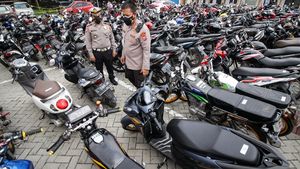 Penampakan Ratusan Motor Hasil Razia Balap Liar di Sidoarjo