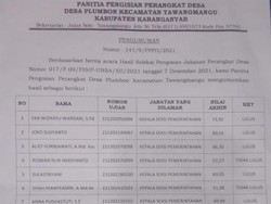 Peraih Nilai Tertinggi Seleksi Perangkat Desa Kalah dengan Anak Kades