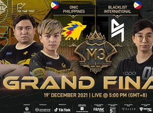 Jadwal Final M3 Mobile Legend World Championship: Onic PH vs Blacklist Jadwal Final M3 Mobile Legend World Championship: Onic PH vs Blacklist