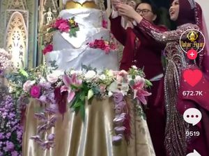 Wedding Cake Danang DAcademy Jatuh Berantakan, Netizen Bilang Settingan Wedding Cake Danang DAcademy Jatuh Berantakan, Netizen Bilang Settingan