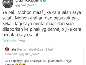 Ketika Gibran Tanggapi Nyinyiran Netizen soal Cara Jalannya