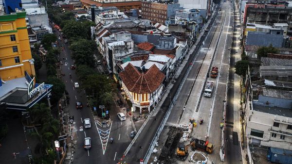 Penampakan dari Udara: Proyek MRT Rute Glodok-Kota