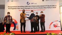 Bank DKI Raih Sertifikat SNI ISO 37001:2016