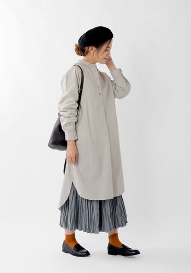 Shirt dress dan rok lipit/