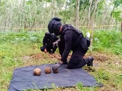 206 Granat Tangan Aktif Dimusnahkan Tim Gegana Polda Jatim