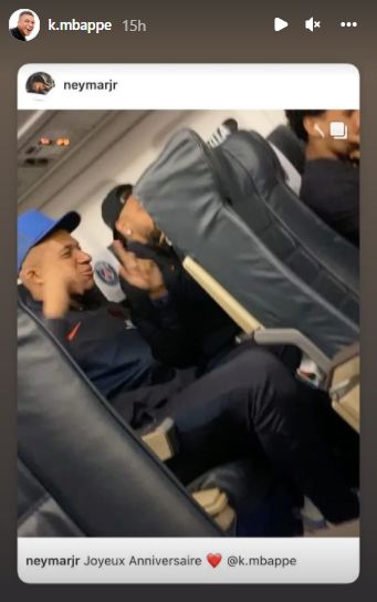 Neymar mengucapkan selamat ulang tahun kepada Kylian Mbappe di Instagram.