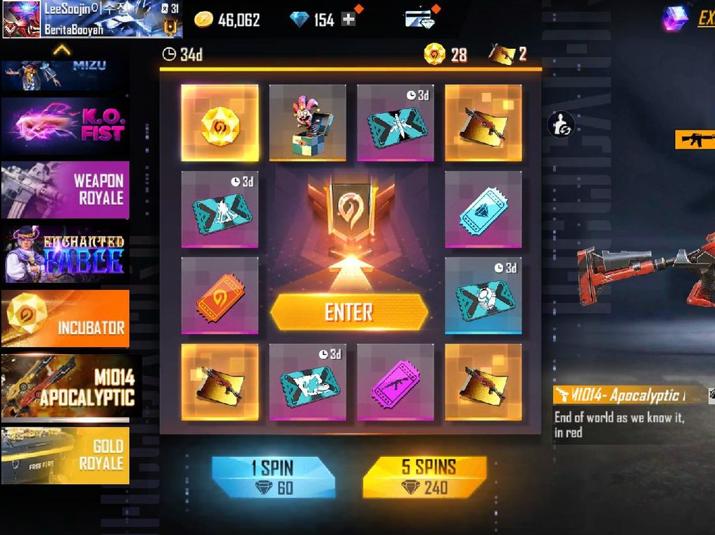 Incubator M1014 Apocalyptic Hadir di Free Fire, Suguhkan 4 Skin Menawan! Incubator M1014 Apocalyptic Hadir di Free Fire, Suguhkan 4 Skin Menawan!