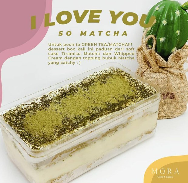 Matcha-misu cocok dijadikan hadiah saat Natal tiba/Foto: Instagram.com/Mora_baking