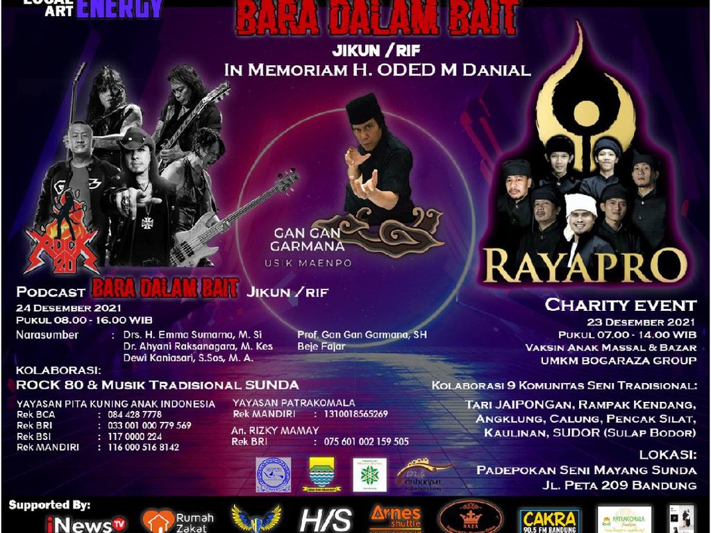 Konser Amal Bara Dalam Bait Berdonasi Digelar Besok Konser Amal Bara Dalam Bait Berdonasi Digelar Besok