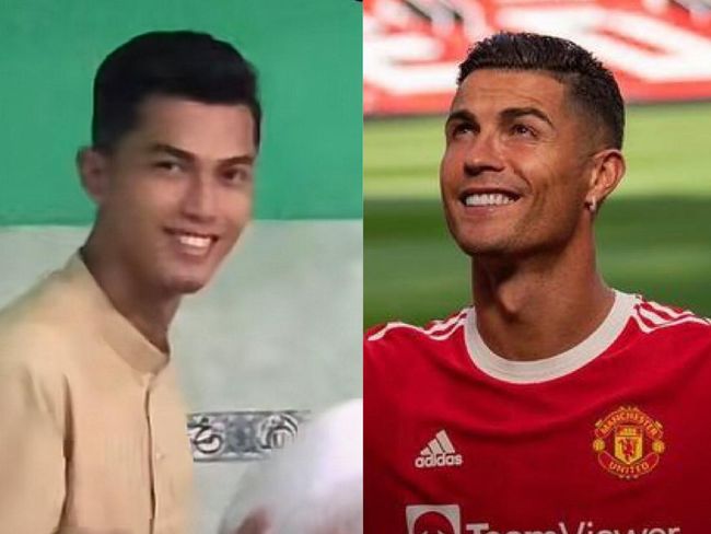 Viral marbot masjid mirip dengan Cristiano Ronaldo.