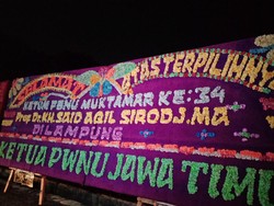 Heboh Karangan Bunga Selamat Said Aqil Jadi Ketum PBNU Terpasang di Unila