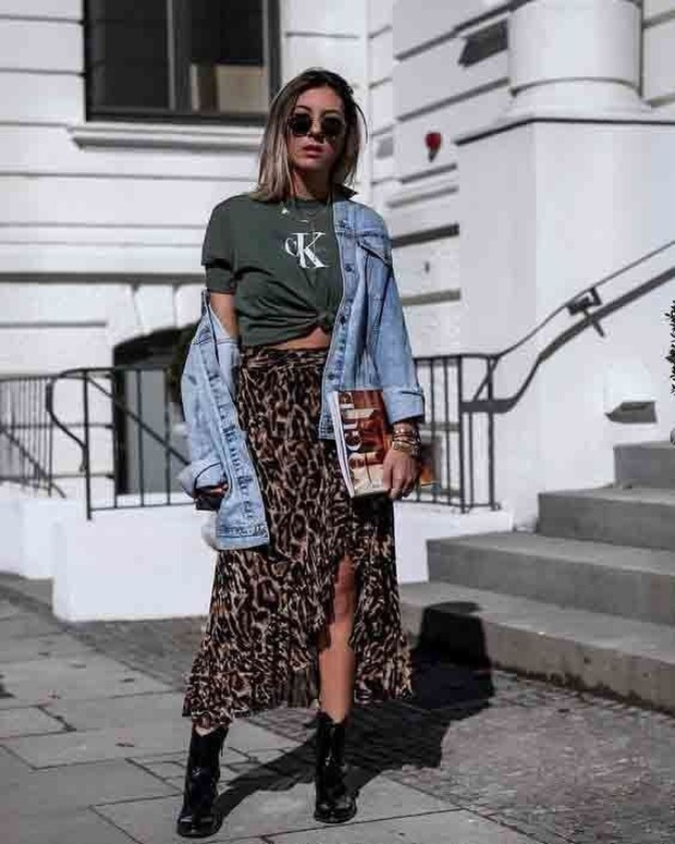 Kiat memakai outfit bermotif leopard