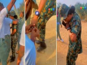 Tentara Viral karena Dilamar Saat Berseragam, Berakhir Ditangkap dan Ditahan Tentara Viral karena Dilamar Saat Berseragam, Berakhir Ditangkap dan Ditahan
