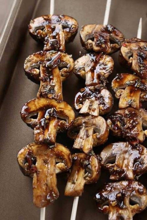 Ide keempat : mushroom skewers