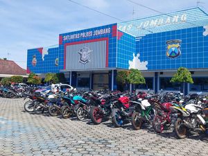 126 Sepeda Motor Knalpot Bising Disita Polisi Jombang
