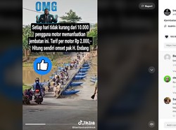 Viral Jembatan Perahu Dilewati 10 Ribu Motor Bayar Rp 2.000