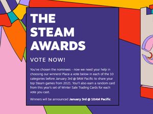Daftar Nominasi di Ajang Penghargan Steam Awards 2021 Daftar Nominasi di Ajang Penghargan Steam Awards 2021