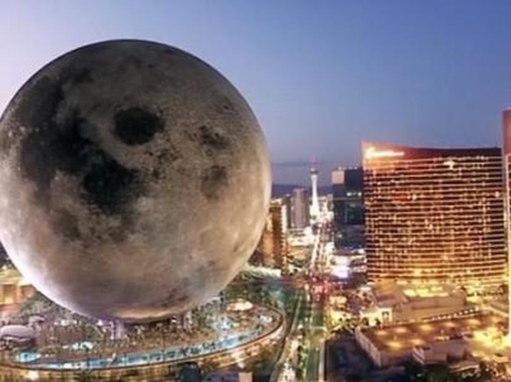 Potret Rencana Resor Bulan Raksasa di Las Vegas