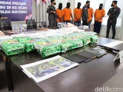 5 Orang Jaringan Narkoba Malaysia Ditangkap di Sulteng, 29 Kg Sabu Disita