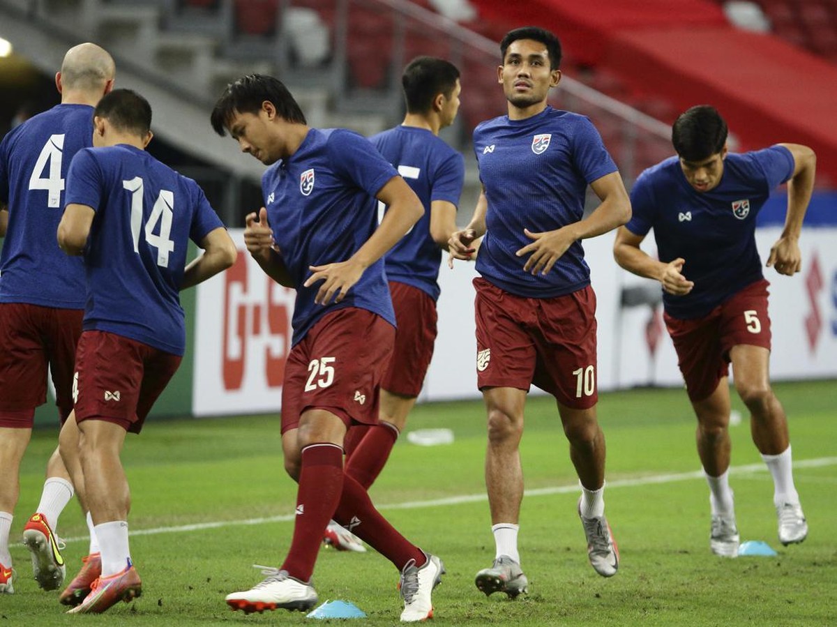 Skuad Timnas Thailand. (Foto: Suhaimi Abdullah/AP)
