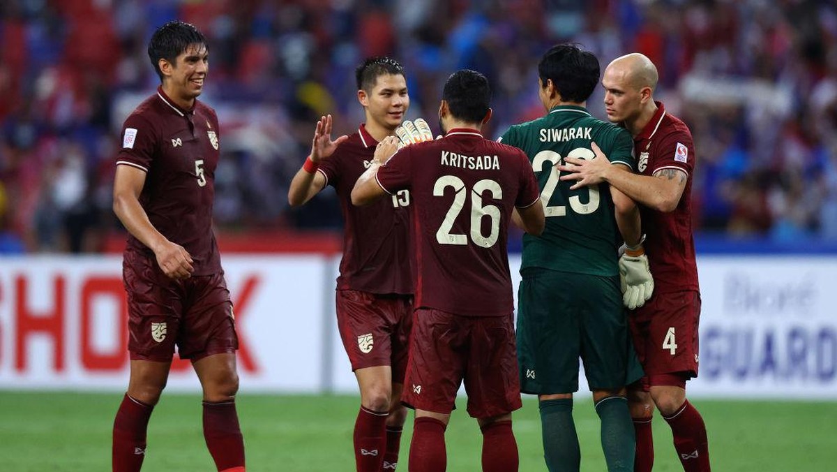 Timnas Thailand enggan terbuai dengan statistik mantap lawan Indonesia (Getty Images/Yong Teck Lim)