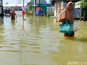 Sungai Bengawan Njero Meluap, Lamongan Banjir