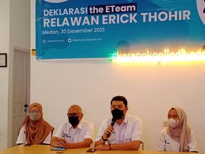 Relawan ETeam Medan Deklarasi Dukung Erick Thohir Jadi Capres 2024