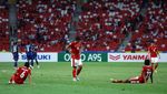 Foto: Duka Skuad Garuda Dilumat Gajah Perang di Leg Pertama