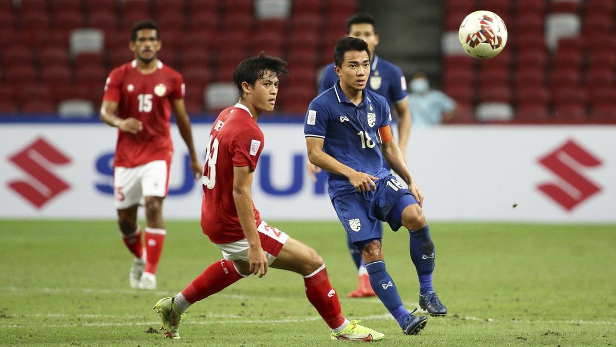 Final Piala AFF 2020 antara Thailand vs Indonesia. (Foto: Suhaimi Abdullah/AP)