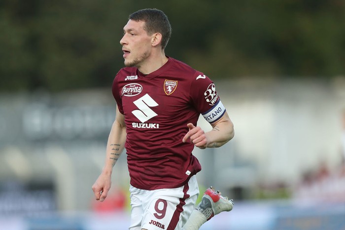LA SPEZIA, ITALY - NOVEMBER 06: Andrea Belotti of Torino FC looks on during the Serie A match between Spezia Calcio v Torino FC at Stadio Alberto Picco on November 6, 2021 in La Spezia, Italy.  (Photo by Gabriele Maltinti/Getty Images)