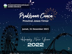 BMKG Prakirakan Wilayah Jatim Diguyur Hujan Saat Malam Tahun Baru