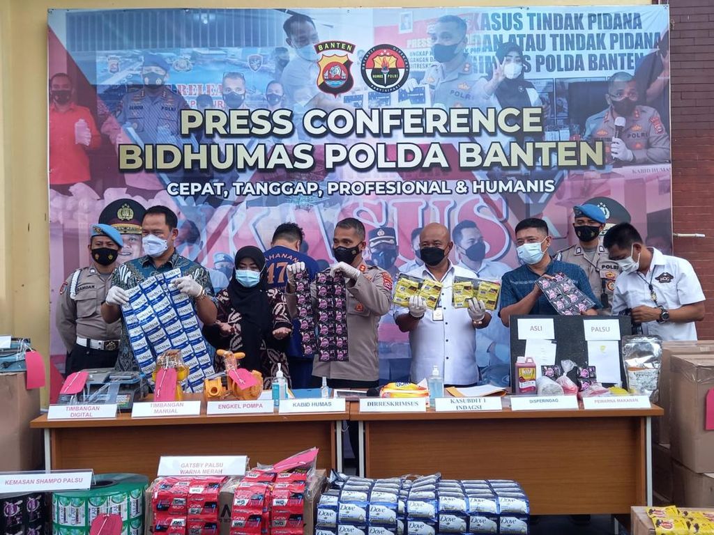 Produsen Sampo-Gel Palsu di Banten Beromzet Ratusan Juta Digerebek