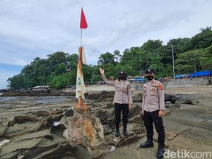 Waspada Kecelakaan Laut di Palabuhanratu, Polisi Sebar Bendera Peringatan
