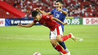 Pertandingan leg kedua antara Thailand vs Indonesia digelar di National Stadium, Sabtu (1/1/2022) malam WIB. 
