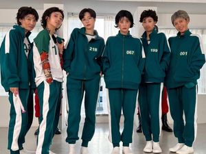 7 Foto Kocaknya Member APink Cosplay Jadi Pemain Squid Game