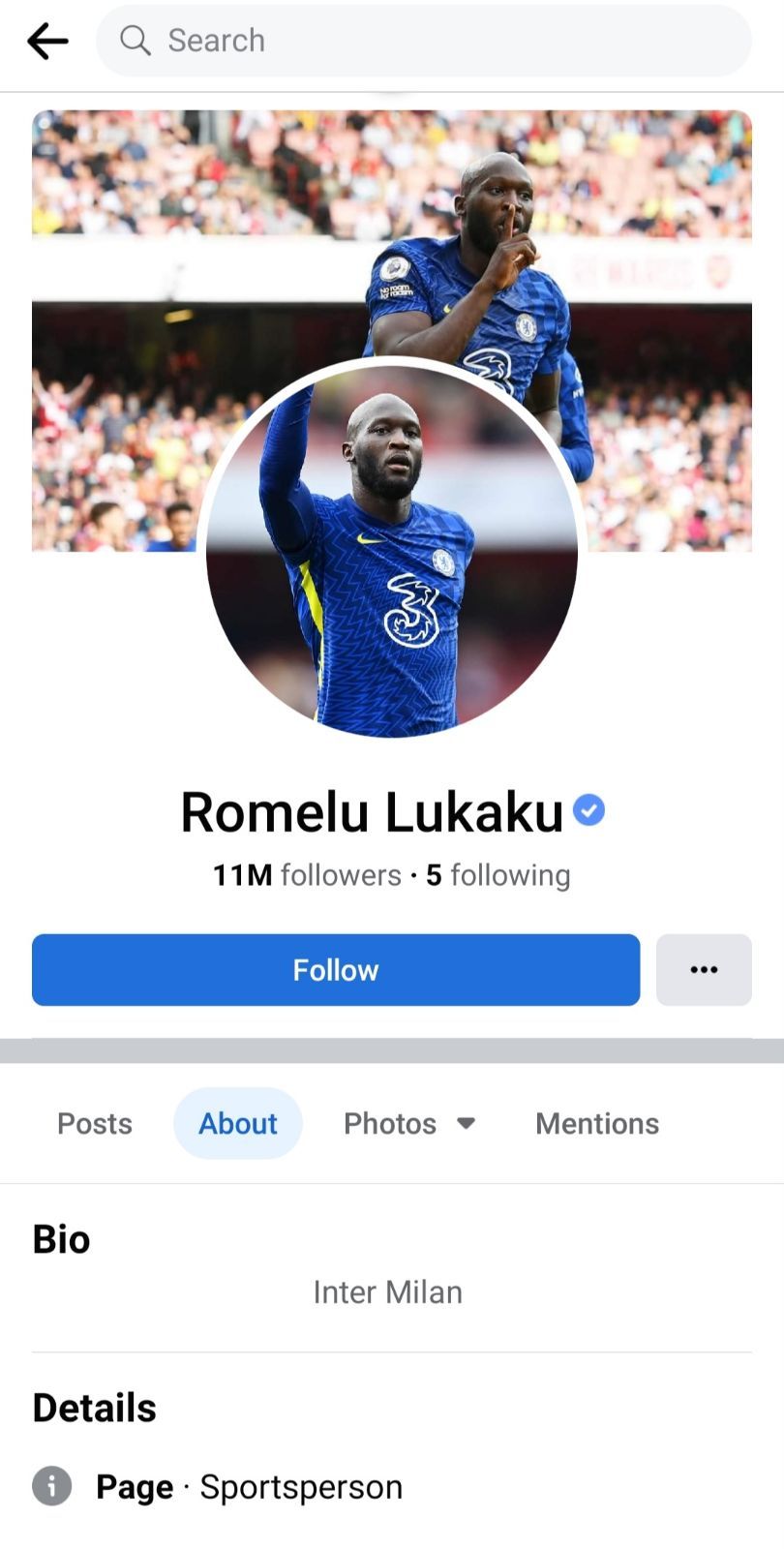 Romelu Lukaku kembali menunjukkan minat bermain untuk Inter Milan.  Striker Chelsea itu mengungkapkan nama Nerazzurri di halaman Facebook pribadinya.