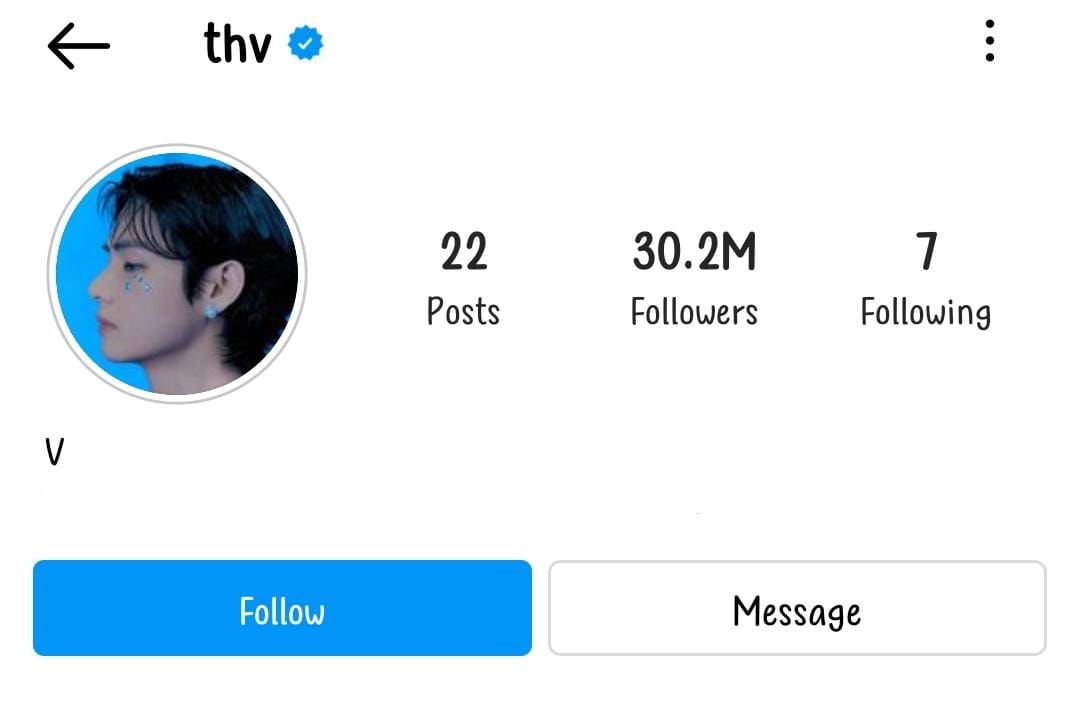 V Bts Has 30 Million Instagram Followers In Just 28 Days Newsdelivers
