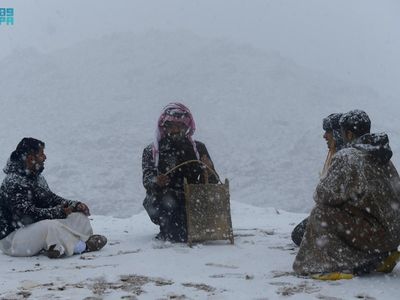 Foto: Pegunungan Tabuk Arab Saudi yang Tertutupi Salju
