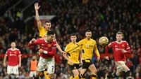 Rentetan puasa gol CR7 berawal di laga lawan Wolverhampton Wanderers di laga ini. Foto: Getty Images/Gareth Copley