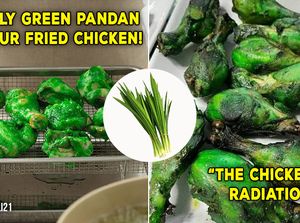 Persis HULK, Ayam Goreng Pandan Ini Warnanya Hijau Pekat Persis HULK, Ayam Goreng Pandan Ini Warnanya Hijau Pekat