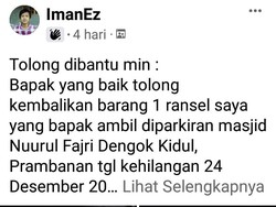 Viral Pria Curi Ransel di Masjid Klaten, Ini Pesan Menyentuh Korban ke Pelaku