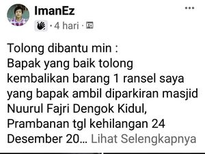 Viral Pria Curi Ransel di Masjid Klaten, Ini Pesan Menyentuh Korban ke Pelaku Viral Pria Curi Ransel di Masjid Klaten, Ini Pesan Menyentuh Korban ke Pelaku