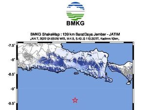 Gempa M 4.9 yang Guncang Jember Dirasakan hingga Malang-Tulungagung